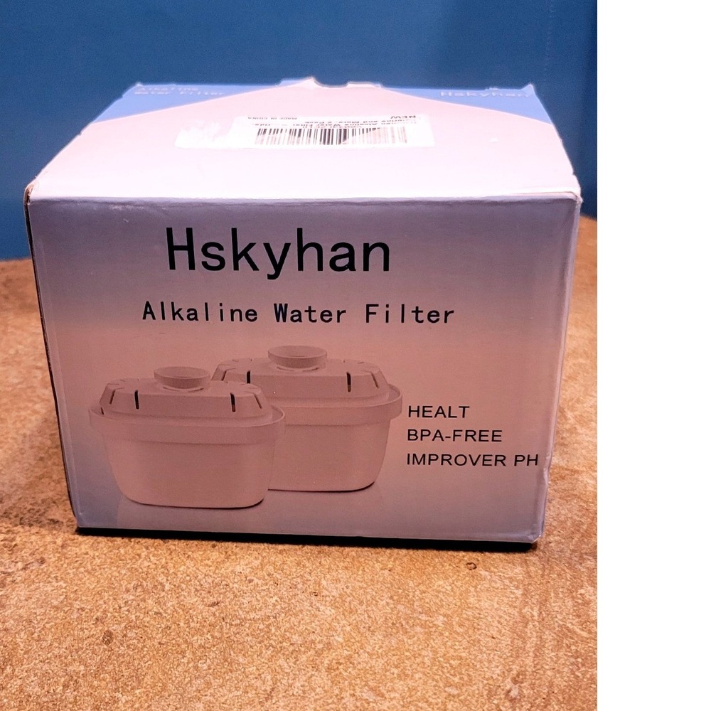 Hskyhan Alkaline Water Filter Replacement 2 Pack BPA-Free pH Improver White